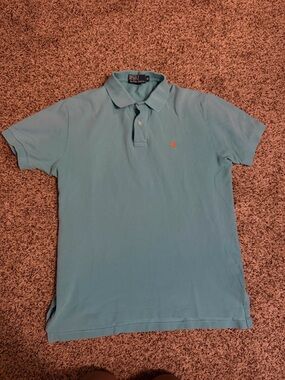 Polo by Ralph Lauren Mint Green Short-Sleeve Polo with Orange Pony